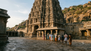Rahu Ketu Pooja timings queue at the Srikalahasti temple seva counter at dawn