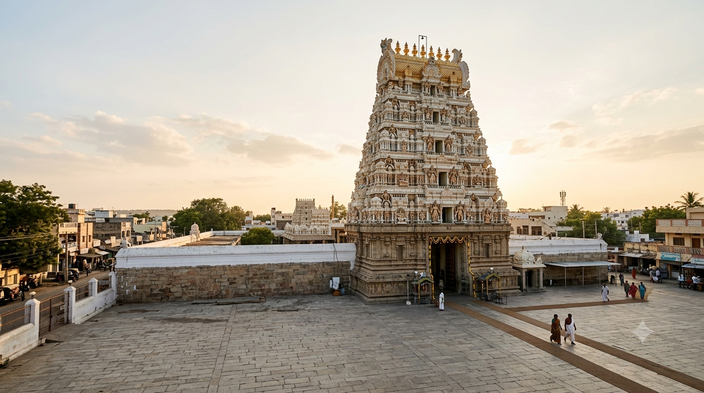 Tiruchanur Kumkumarchana Timings at the Sri Padmavathi Ammavari Temple gopuram entrance