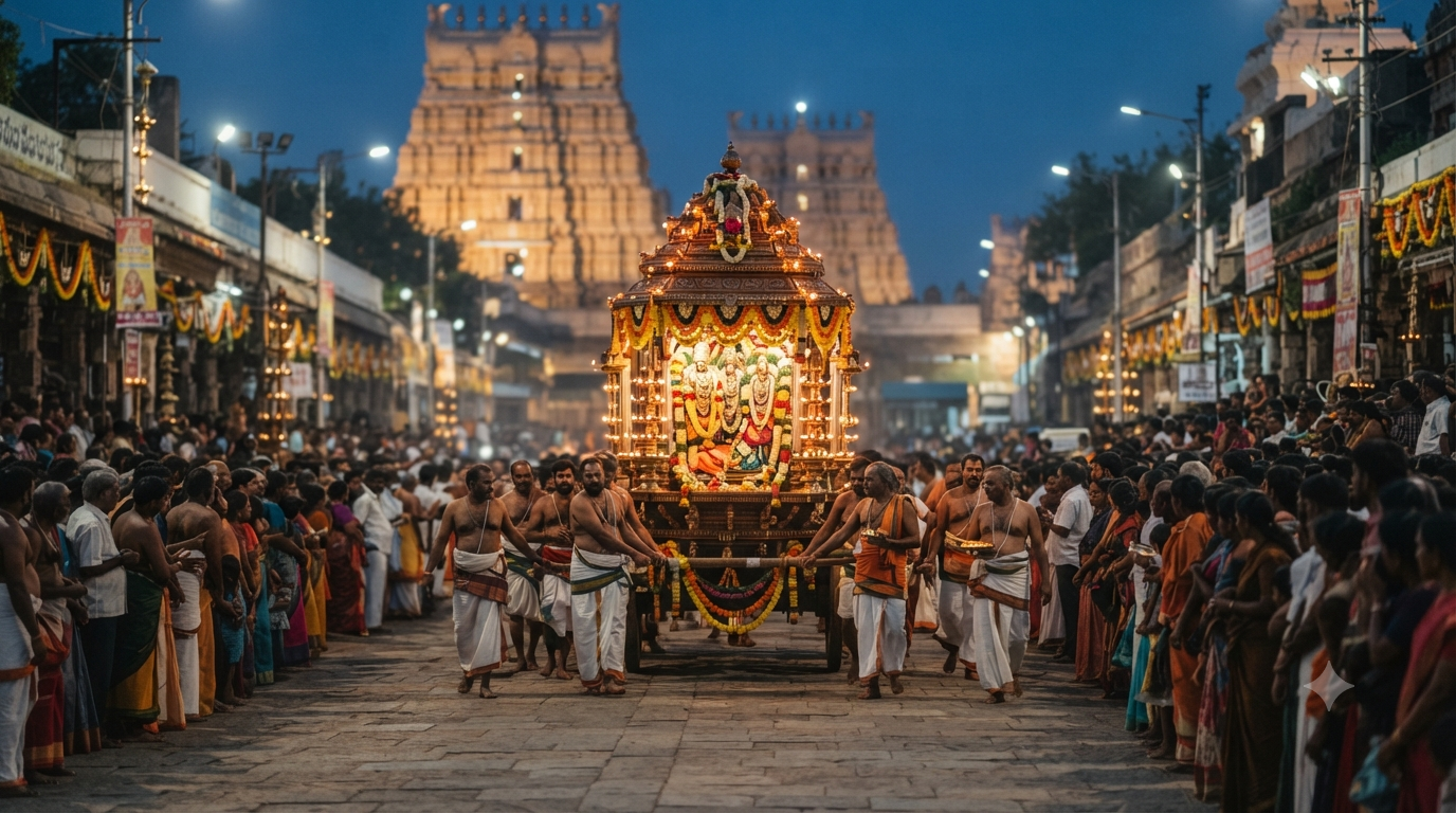 Srisailam Dasara Utsavalu Vahana Seva procession