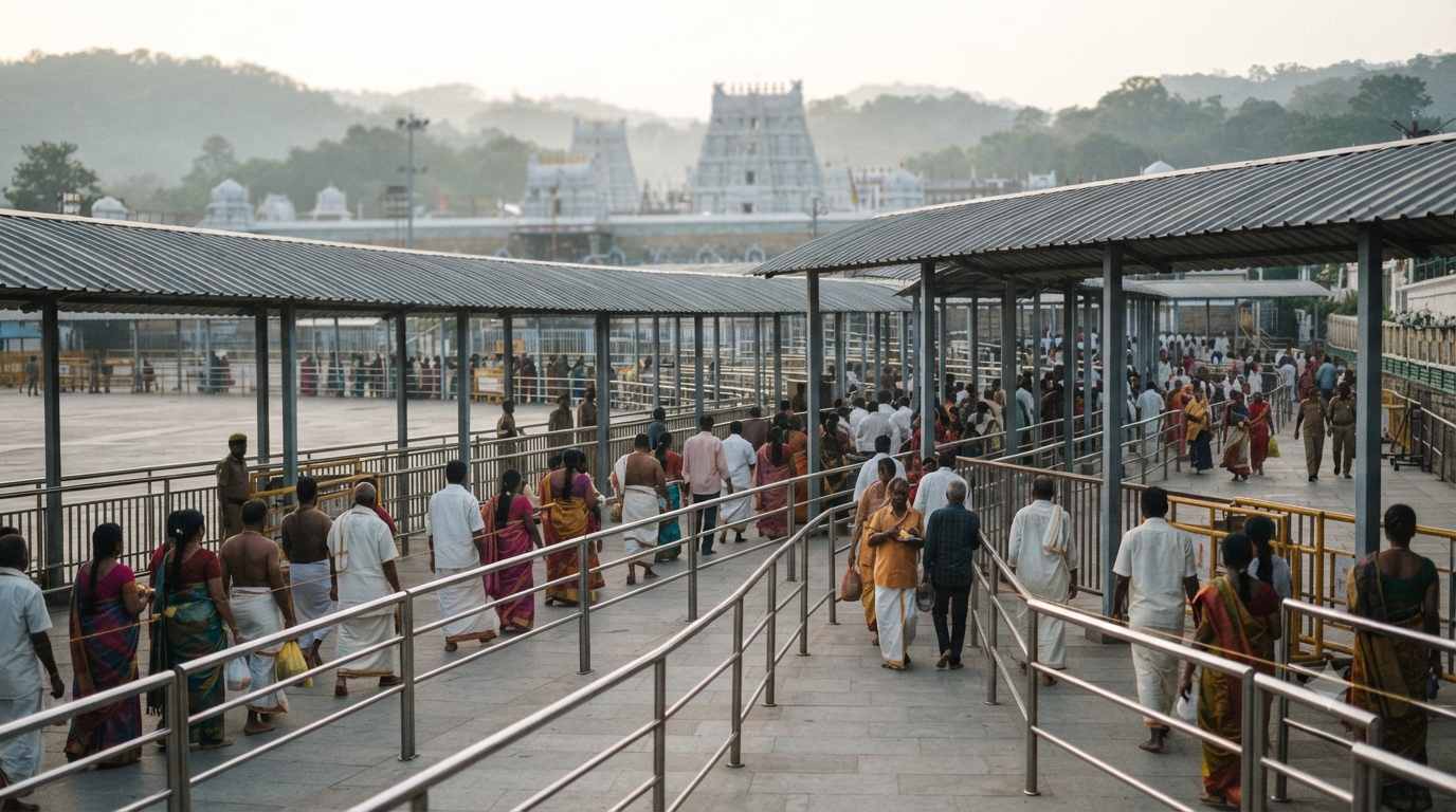 TTD 300 Rs ticket pilgrims in the Special Entry Darshan queue