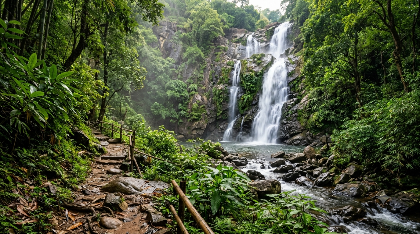 Talakona waterfall visiting guide showing the cascade and forest surroundings near Tirupati
