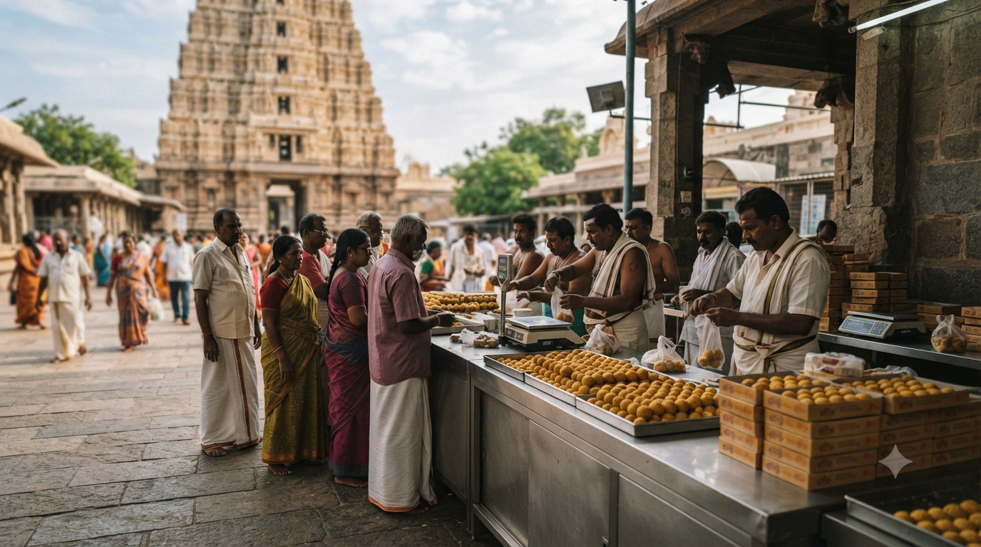 Tirupati laddu in Chennai availability at a TTD information centre