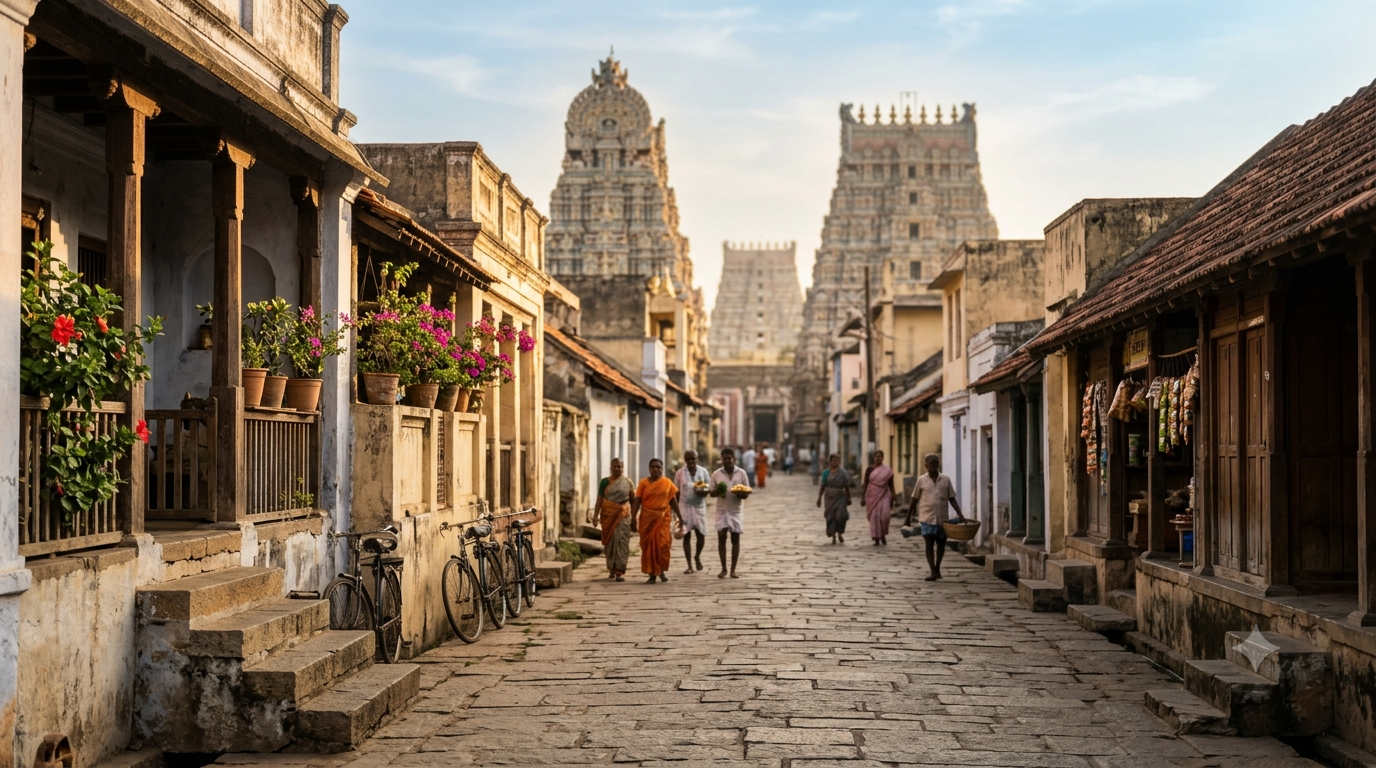 Places near Ekambareswarar temple in Kanchipuram, starting at the historic Shiva temple