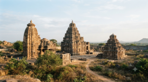 Indian temple architecture showing Nagara, Dravida and regional temple forms