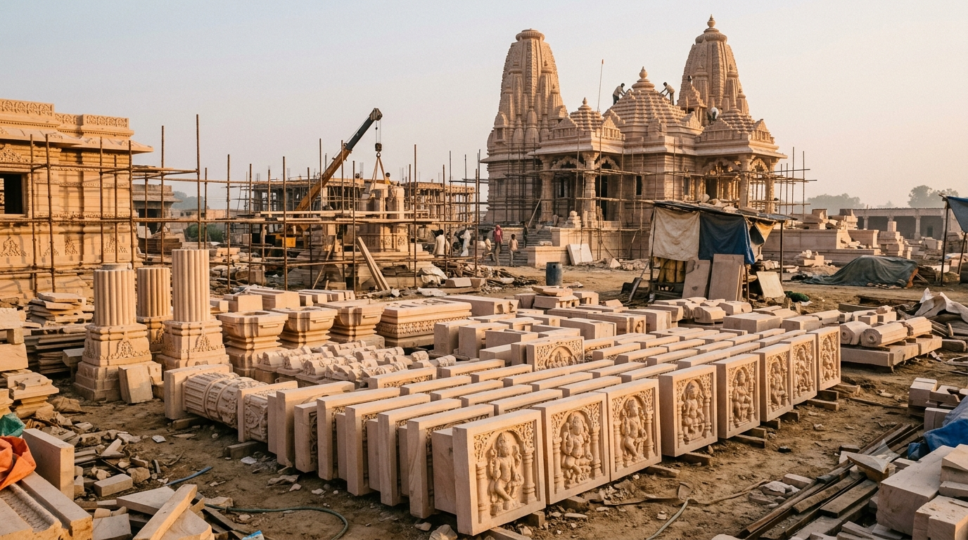new temple projects India – traditional temple construction and heritage restoration
