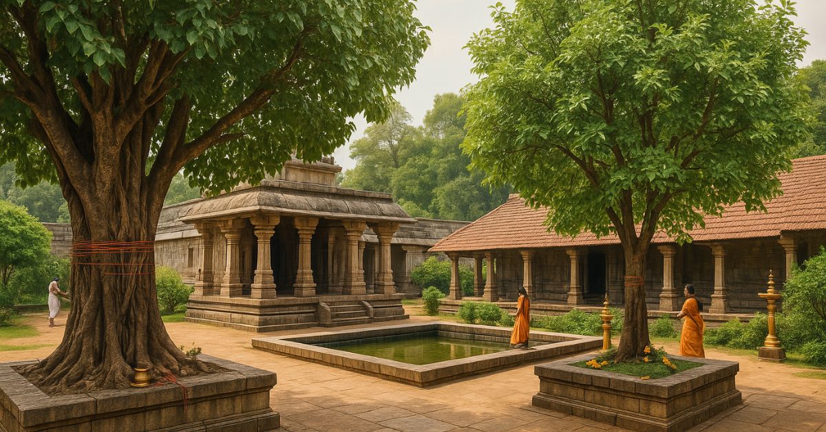 Temple Gardens, Trees & Sacred Groves – Sacred Peepal and Bilva Trees in Indian Temples