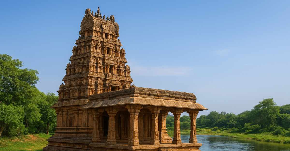 Vaikuntanatha Temple Therani amazing riverside view showing Vijayanagara art and divine serenity near Tirupati.