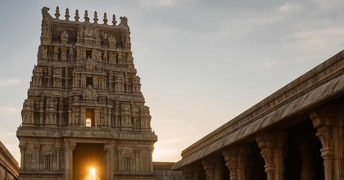 Vedanarayana Temple Nagalapuram during Surya Pooja festival in Andhra Pradesh