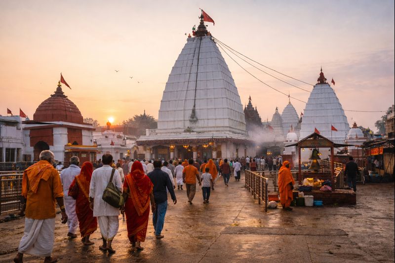 Baidyanath Aka Baidyanath Temple early morning darshan scene.