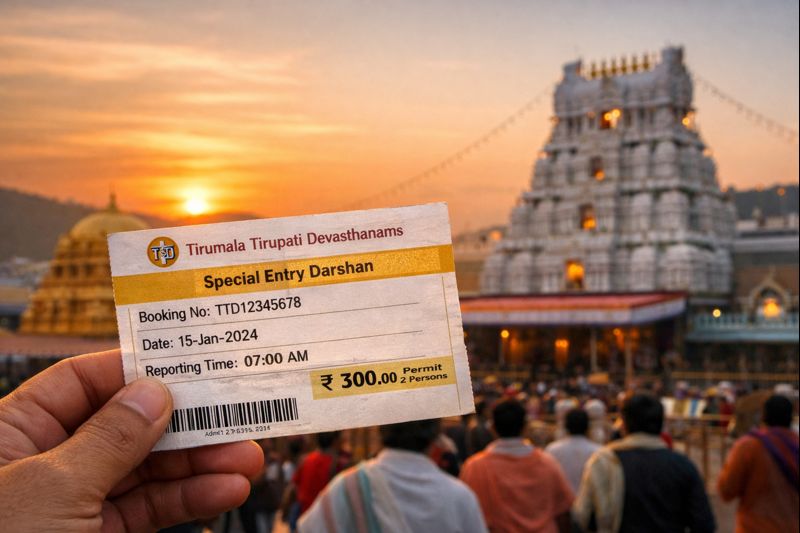 Tirumala Ttd 2000 Rupees darshan ticket with temple view