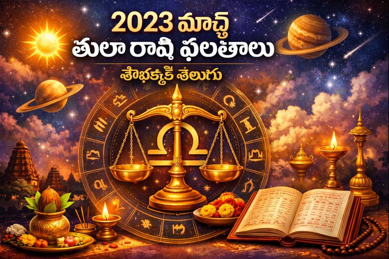 2023 March Month Tula Rasi Phalithalu Shobhakruth Telugu horoscope visuals
