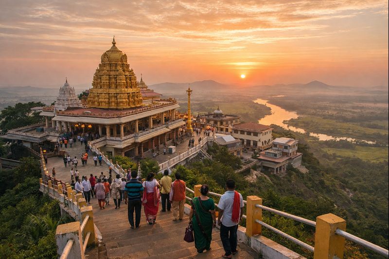 Annavaram Devasthanam Rooms Online travel guide with temple view