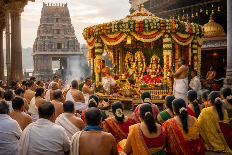 Bhadrachalam Nitya Kalyanam Timings ceremony at temple
