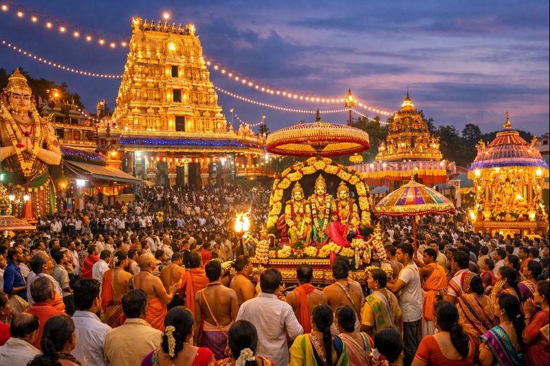 Bhadrachalam Temple 2023 Brahmotsavam celebration and darshanam tickets experience