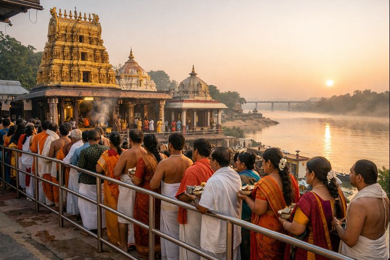 Bhadrachalam Temple Abhishekam Tickets pilgrims at ceremony