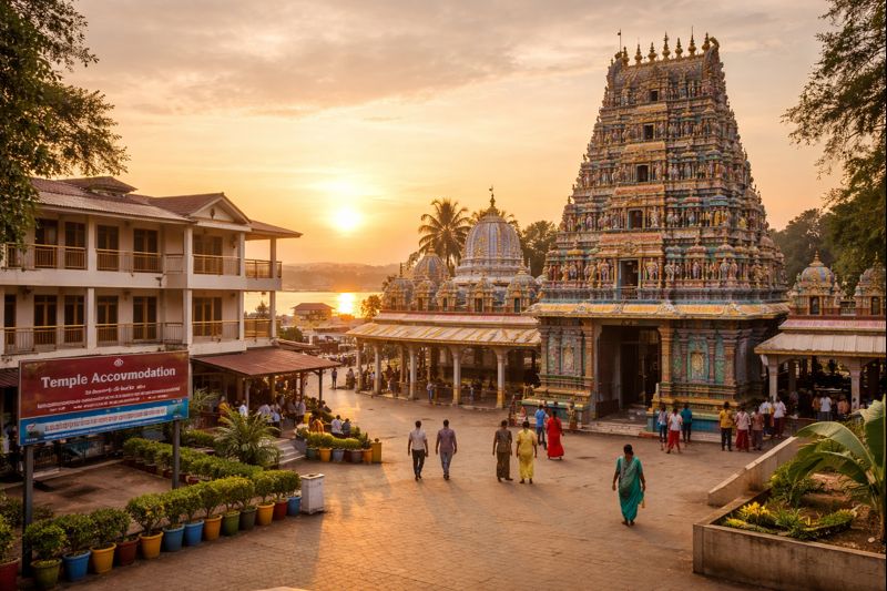 Bhadrachalam Temple Accommodation Rooms near Sri Sita Ramachandra Swamy Temple