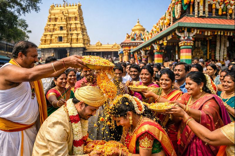 Bhadrachalam Temple Mutyala Talambralu festival event