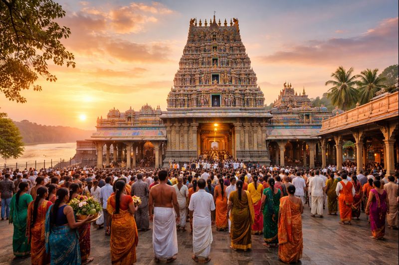 bhadrachalam temple pooja seva timings online booking history early morning temple crowd