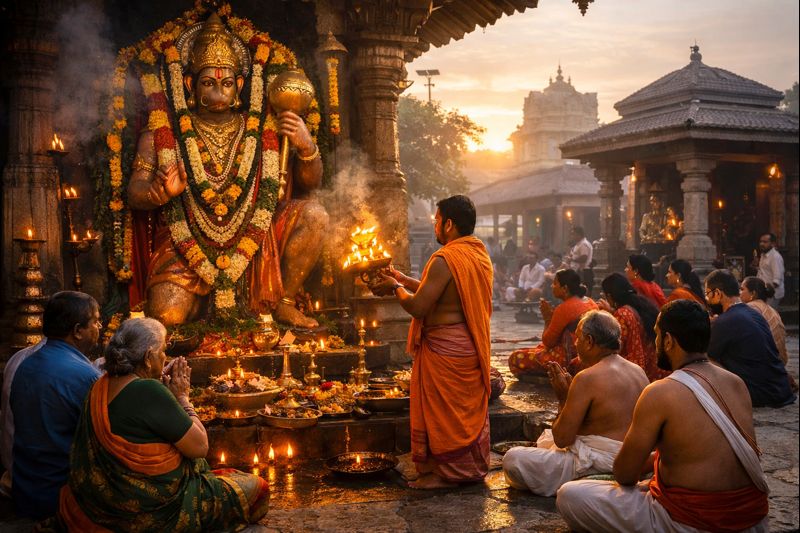 Hanuman Jayanti 2023 Date devotional puja in Karnataka temple