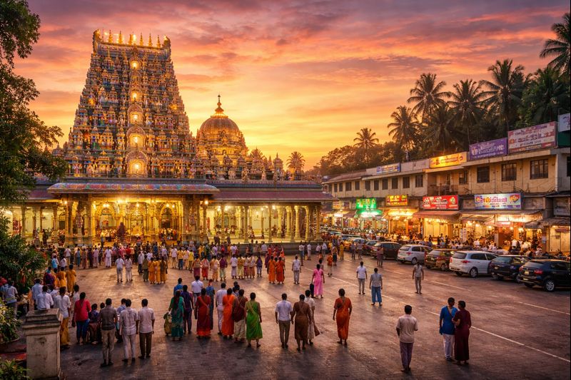 Melmaruvathur Amman Temple Rooms guide with temple and lodging