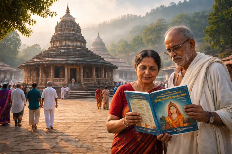 Sringeri Mutt Shobhakruth Panchangam guide at Sharada Peetham