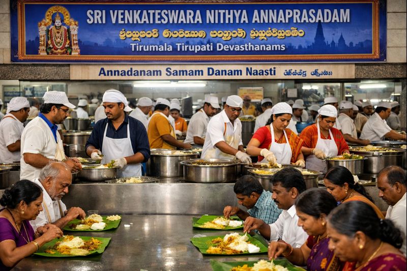 Tirumala Sri Venkateswara Annaprasadam Trust donors and free meal service