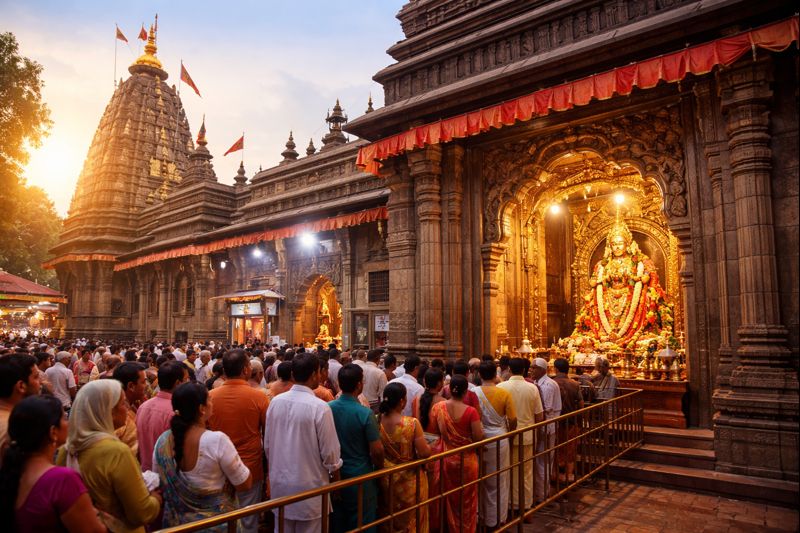 Tuljapur Bhavani Temple Live darshan with devotees and deity
