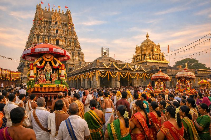 Vontimitta Temple 2023 Brahmotsavam festival scene