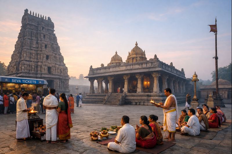 Vontimitta Temple Arjitha Sevas at Sri Kodandarama Swamy Temple.
