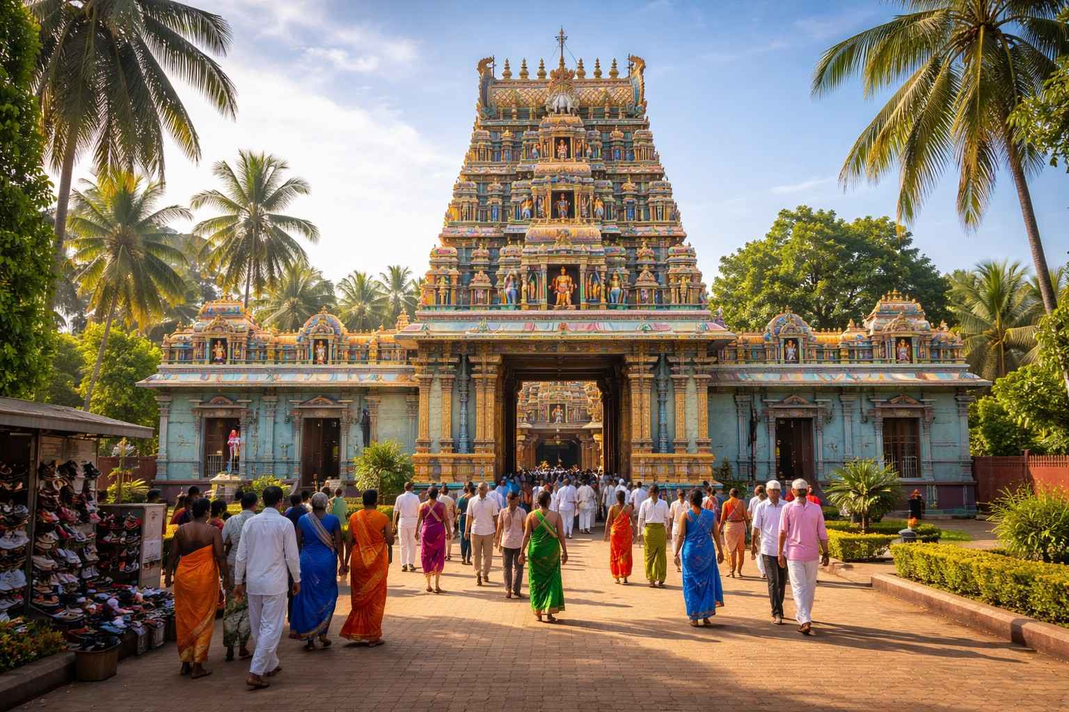 Mopidevi Subramanya Swamy Temple entrance travel view
