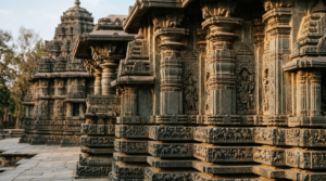 Belur Chennakeshava temple architecture with intricate Hoysala stone carvings and sculptural details